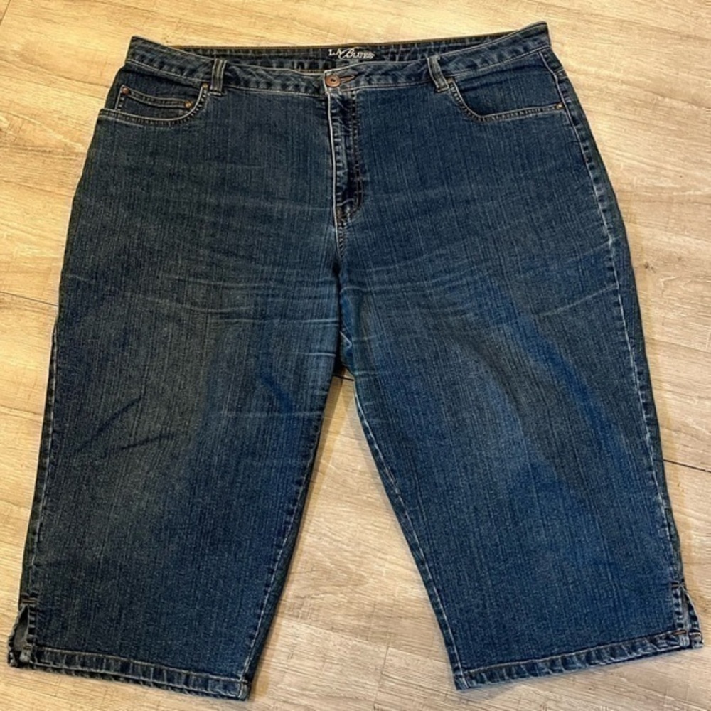 L. A. Blues 24W Blue Denim Capris
